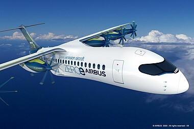 Bezemisyjny samolot na wodór ZEROe – the Pod; Fot. Airbus