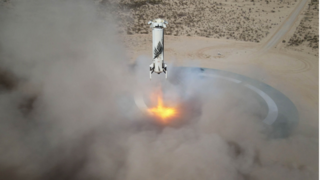 Lądowanie modułu silnika Blue Origin: New Shepard