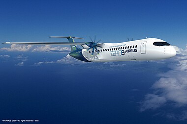 Bezemisyjny samolot na wodór ZEROe Turboprop; Fot. Airbus