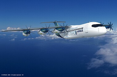 Bezemisyjny samolot na wodór ZEROe the Pod; Fot. Airbus